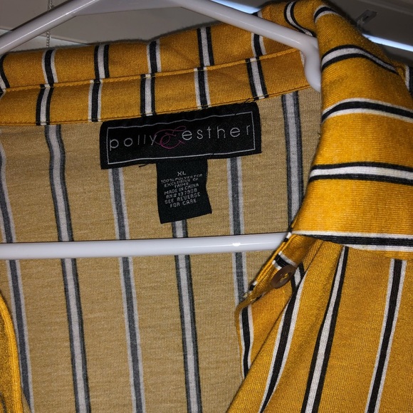 Yellow stripped cropped long sleeve - Picture 3 of 3